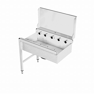 Electrolux Professional HSSRDB9SB Handling System for Dishwasher Short roller conveyors with deep basin and splashback (Code 863071)