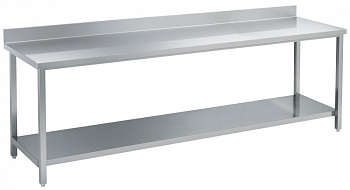 WORK TABLE + SHELF + UPSTAND 1700MM (132419)