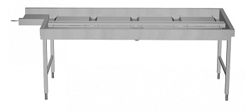 Handling System Automatic Sorting Table, Dishwashing Driven with 4 Baskets - Right to Left, 2130mm (Code 865466)