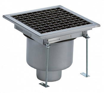 FLOOR DRAIN+GRATE-VERTIC.OUTLET 300X300 (328052)