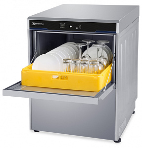 Electrolux Professional EUC40G1 Warewashing Undercounter Dishwasher Insulated with pressure boiler, drain pump, rinse aid & detergent dispensers (Code 520000)