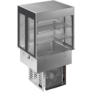 Electrolux Professional D19C2 DROP-IN REFRIGERATED WELL WITH REFRIGERATED DISPLAY, COMPACT 2GN (CODE 341076)