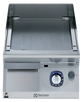 Electrolux Professional E7IIKTAOMCI Modulare Großküchengeräteserie 700XP 400 mm Gas-Bratplatte, glatt gebürstete Chromplatte (Code 371411)