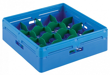 BASKET F.16 TILTED GLASSES (H120MM)-BLUE (Code 867020)