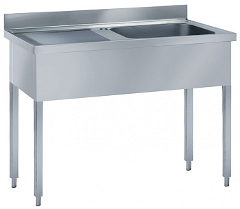 Electrolux Professional LG1416SXP SPÜLTISCH MIT 1 BECKEN RECHTS 1400 MM (Code 132352)