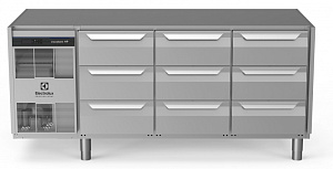 Electrolux Professional EH3H7GGG Digital Undercounter ecostore HP Premium Refrigerated Counter - 440lt, 9x1/3 Drawers - No Top (Code 710147)