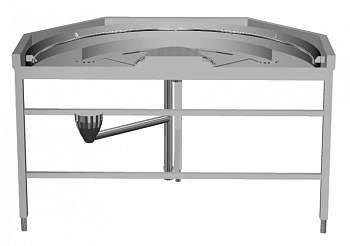 Handling System for Rack Type Unloading Dishwshing Driven 180° Curve - Counterclockwise direction (Code 865252)