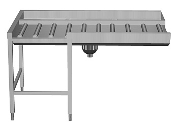 Handling System for Rack Type Manual Pass-through Sorting Table, 3 Baskets - Left to Right, 1620mm, Front Connection (Code 865293)