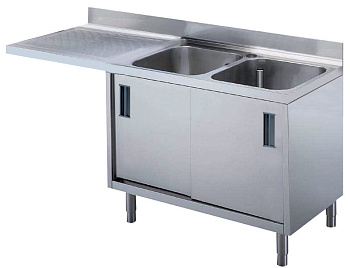 CUPB.SINK FOR DW 2 BOWLS+L/H DRAIN. 1800 (132714)
