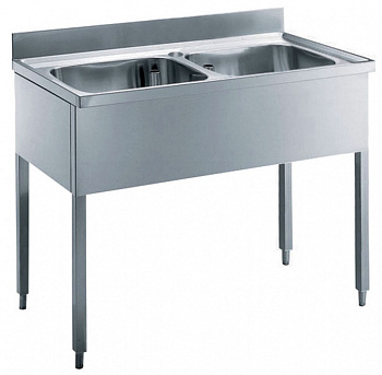 Electrolux Professional LG1225P SPÜLTISCH MIT 2 BECKEN 1200 MM (Code 132344)