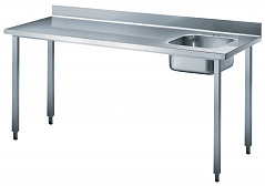Electrolux Professional BTD18R7 WORK TABLE  WITH R/H BOWL+UPSTAND 1800MM (Code 132644)