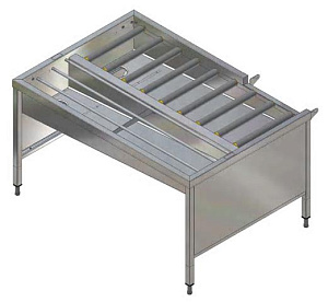 Electrolux Professional HSSMF3LR MANUAL SORT.TABLE,3 BASK,L&gt R,1620,FRONT (Code 865086)