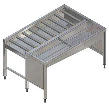 Electrolux Professional HSSMS3RL MANU. STAPELTI, 3 KÖ., R>L, 1620MM-SEITE (Code 865082)