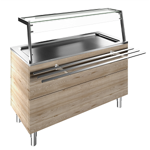 Electrolux Professional F14C4AF01W REFRIGERATED S/S SURFACE, 4GN H=900MM OVERSHELF W/LED LIGHTS (CODE 322098)