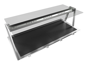 Electrolux Professional D04C4 Drop-In Drop-in tempered glass top (4 GN container capacity) with A overshelf (Code 341182)