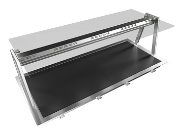 Drop-In Drop-in tempered glass top (4 GN container capacity) with A overshelf (Code 341182)