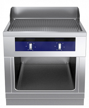 EL.FRYTOP,RIBBED PL,1S,BSPL,800X800X700H (Code 588369)