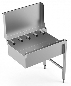 Electrolux Professional HSSRDB8SB Handling System for Dishwasher Short roller conveyors with deep basin and splashback (Code 865213)