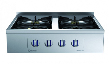 Modular Cooking Range Line thermaline 85 - 4-Burner Gas Top, 1 Side, Backsplash (Town Gas) (Code 593104)