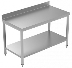 Electrolux Professional LSGTG1410E WORK TABLE  1400 MM+UPSTAND+LOWER SHELF (Code 134097)