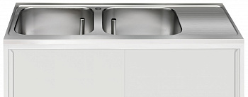 DROP-IN 2 BOWLS(600X500)R/H DRAINER 1800 (855237)