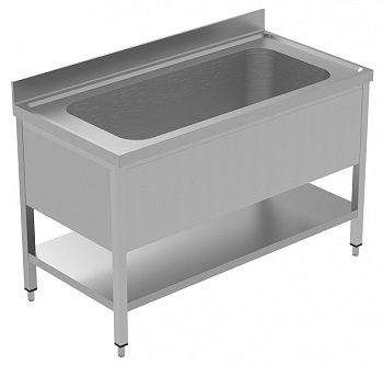 SOAKING SINK UNIT 1 BOWL 1400 MM+SHELF (134123)
