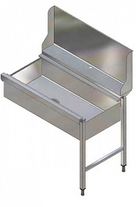 Electrolux Professional HSDB11SB SLIDE CONVEYOR+DEEP BASIN+SPLASHB,1100MM (Code 865020)