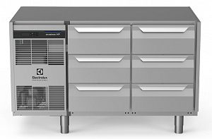 Electrolux Professional EH2H7GG Digital Undercounter ecostore HP Premium Refrigerated Counter - 290lt, 6x1/3 Drawers - No Top (Code 710136)