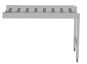 Electrolux Professional HSLRC13 Handling System for Dishwasher Conveyor, long rollers (Code 863027)