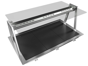 Electrolux Professional D04C3 Drop-In Drop-in tempered glass top (3 GN container capacity) with A overshelf (Code 341181)