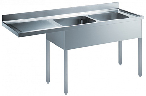 Electrolux Professional SLG220S SINK UNIT FOR DW 2BOWLS L/H DRAINER 2000 (Code 132533)
