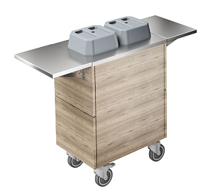 Electrolux Professional F33NAW Flexy Compact Plate Dispenser Trolley, 2 cylinders - Ø180-250 mm, 2 tray sliders, h.900 (Code 322128)