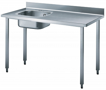 Electrolux Professional BTD12L7 WORK TABLE  WITH L/H BOWL+UPSTAND 1200MM (Code 132643)
