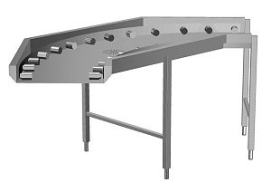 Electrolux Professional HSSRC90C Handling System for Dishwasher Roller Conveyor, 90° Curve Unit (Code 865199)