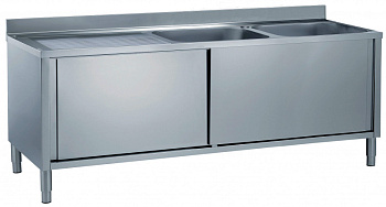 Eco Preparation 1800 mm Cupboard Sink with 2 Bowls - Left drain (Code 132920)