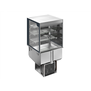 Electrolux Professional D15C2 DROP-IN REFRIGERATED WELL WITH REFRIGERATED DISPLAY, SQUARED, MEDIUM SERVICE - 4 HOURS - 2GN (CODE 341060)