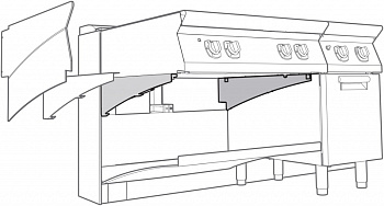 2 SUPPORT BARS-TOP UNITS-CANTILEVER 700 (Code 206315)