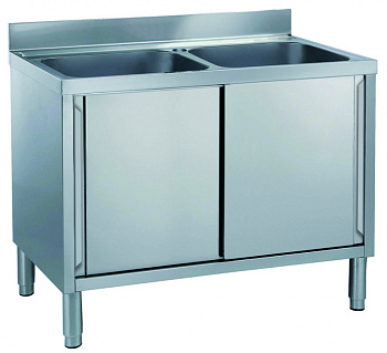 Standard Preparation 1200 mm Cupboard Sink with 2 Bowls (Code 132820)