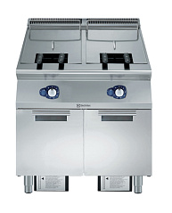 Electrolux Professional E9KKGABAMEA Modulare Großküchengeräteserie 900XP Gasfritteuse zwei Becken je 23 liter (Code 391332)