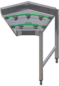 Electrolux Professional HSCCB45C 45° CURVE FOR CORD CONVEYOR (BASKETS) (Code 865056)