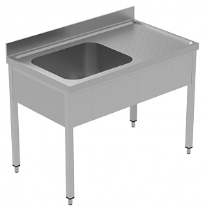 Electrolux Professional GLG1216DXE SINK UNIT 1 BOWL+ R/H DRAINER 1200 MM (134063)