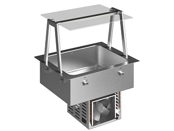 Drop-In Drop-in refrigerated well, static (2 GN container capacity) with A overshelf (Code 341177)