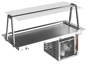 Electrolux Professional D14C4O Drop-In Drop-in refrigerated stainless steel surface (4 GN container capacity) with A overshelf (Code 341173)