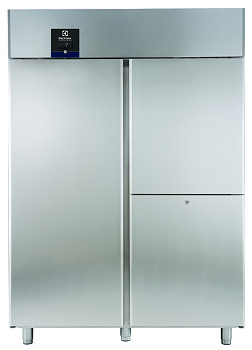 Electrolux Professional REX143FDF ecostore Kühlschrank mit 1 Voll- und 2 Halbtüren, zwei Temperaturen (Fisch) 1430lt, -2+10°C / -6-2°C, digital, AISI 304, R290 (Code 725366)