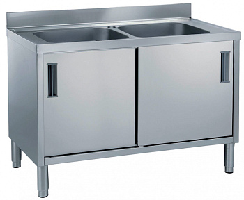 Standard Preparation 1400 mm Cupboard Sink with 2 Bowls (Code 133251)