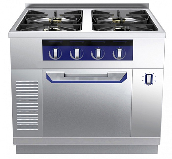 GAS TOP,4BURN,S.OVEN,1S,BS,1000X900X800H (Code 589646)