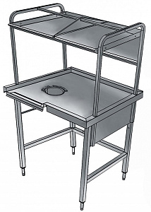 Electrolux Professional BHST1008L SORTING TABLE L>R 1000 MM X 800 MM (Code 865335)
