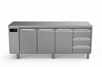 REFR.COUNTER 590LT 3DR 3x1/3DRAW REMOTE (Code 710073)