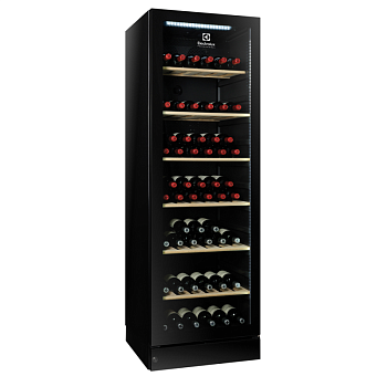 1-GLASS DOOR WINE REFRIGERATOR, 170 BOTTLES, BLACK-VARIABLE SPEED COMPRESSOR (CODE 720010)