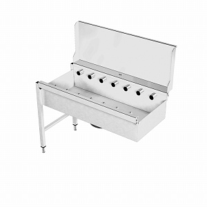 Electrolux Professional HSSRDB12SB Handling System for Dishwasher Short roller conveyors with deep basin and splashback (Code 863073)
